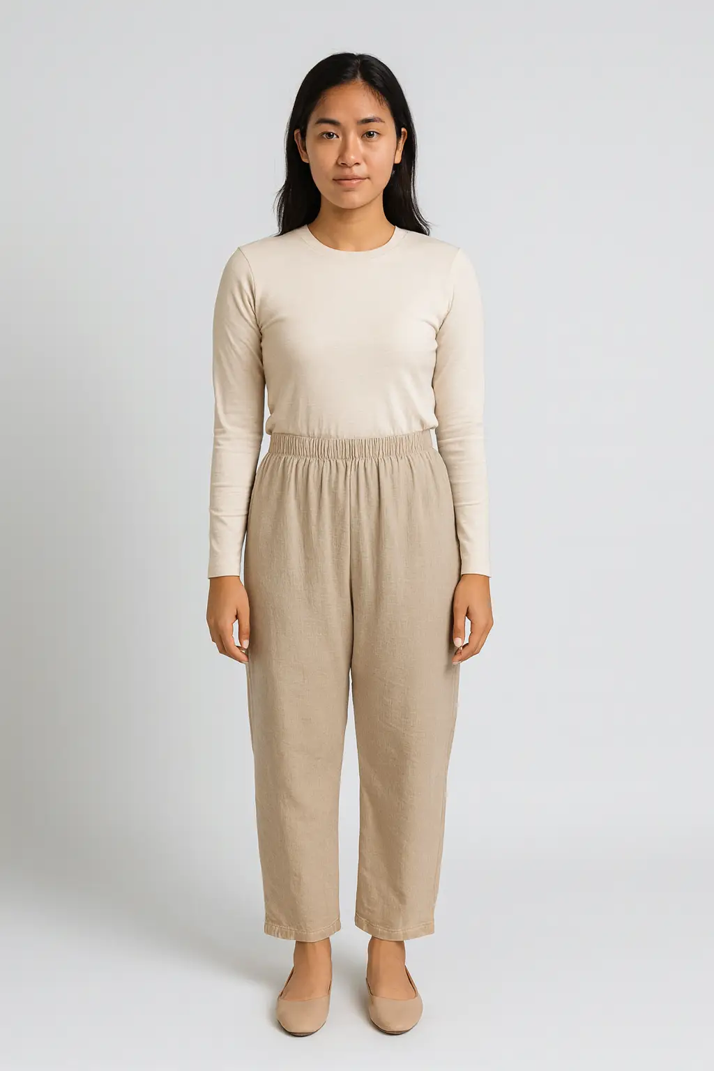 Celana Panjang Linen Beige