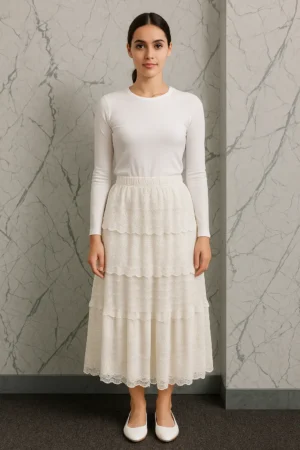 Rok Midi Seri Bunga
