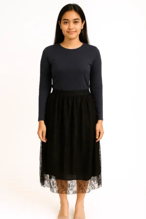 Rok Lace Hitam Elegant