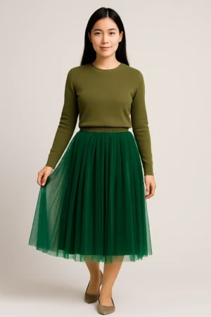 Rok Tulle Emerald Green