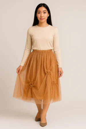 Rok Tulle Caramel Puff