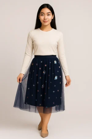 Rok Tulle Galaxy Navy