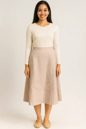 Rok Kulot Linen Beige