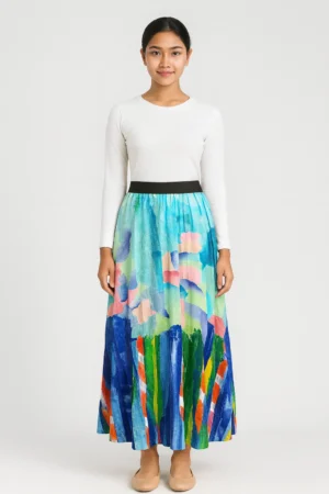 Skyline Canvas Maxi Skirt