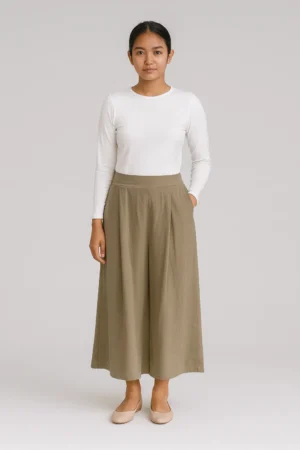 Celana kulot high waist