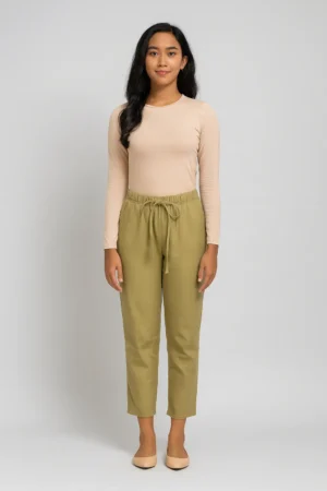 Celana slim karet bertali