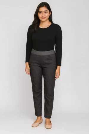 Celana Jegging Denim Pinggang Elastis