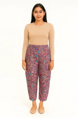Celana Panjang Motif Abstrak Pinggang Karet