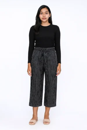 Celana Kulot Garis Tali Ikat