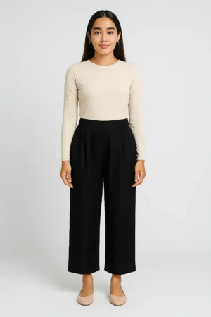Celana Hitam Kulot Elegan
