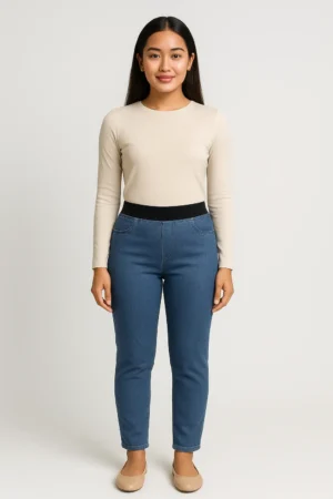 Celana Jeans Biru Slim Elastis