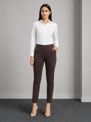 Celana Wanita Cokelat Slim Fit