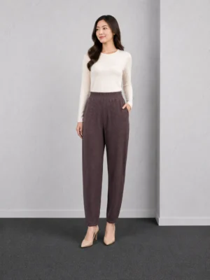 Celana Jogger Wanita Cokelat Tua