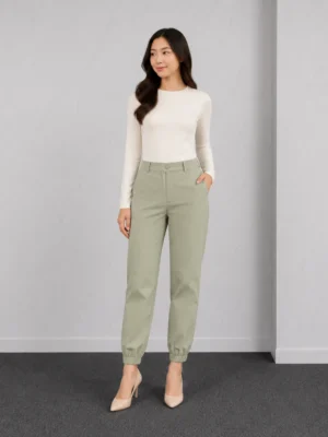 Celana Jogger Wanita Sage Green