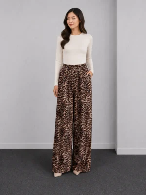 Celana Panjang Kulot Motif Leopard