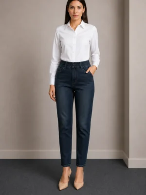 Celana Jeans Stretch Biru Tua