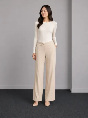 Celana Panjang Krem Wide Leg