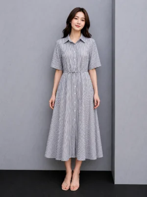 Dress Bordir Hitam Elegan