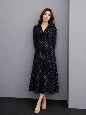 Dress Broderie Navy Premium