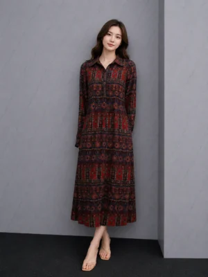 Dress Kotak Hijau Vintage