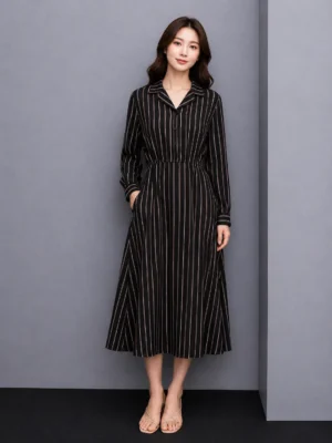 Dress Safari Hitam Modern