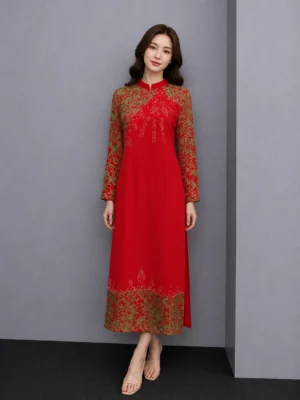 Dress Batik Merah Nusantara