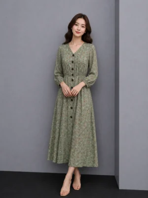 Dress Floral Mint Vintage