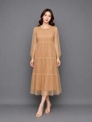 Dress Layer Tulle Beige