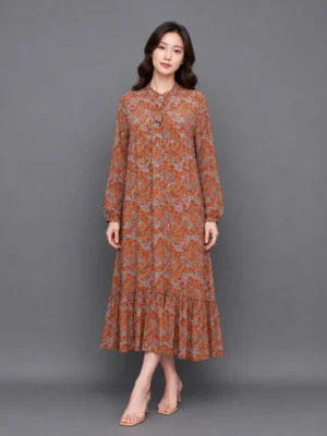 Dress Paisley Terracotta