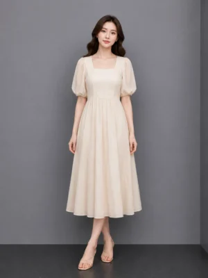 Dress Empire Waist Cream