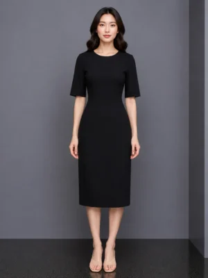 Dress Hitam Formal Modern