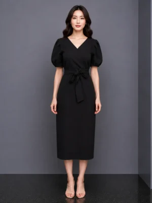 Dress Pita Pinggang Elegan