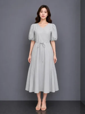 Dress Abu Puff Sleeve Serenity