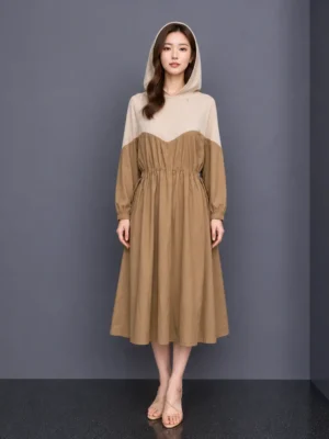 Dress Hoodie Two Tone Khaki