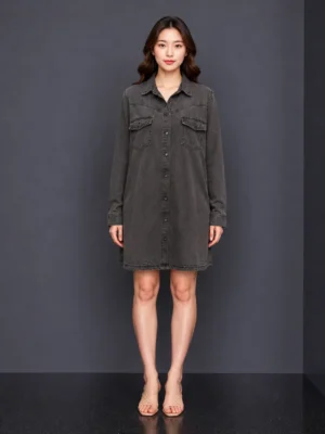 Dres Denim Hitam Kasual
