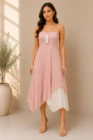 Dress Panjang Lace Mauve Klasik