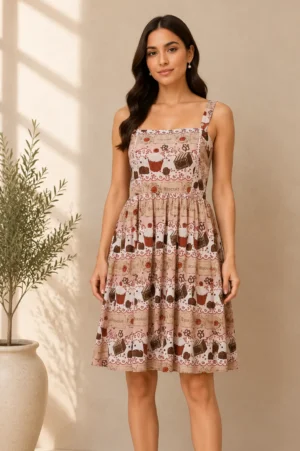 Dress Panjang Pleated Layer Blush