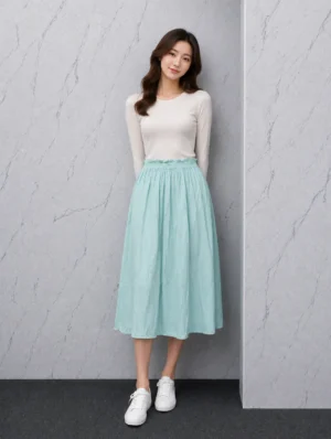 Rok Panjang Mint Santai