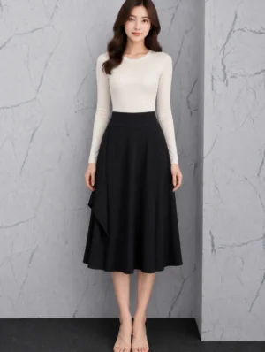 Rok Panjang Hitam Minimalis