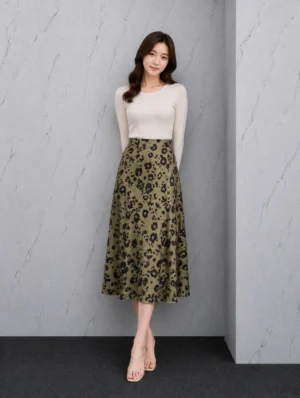 Rok Panjang Motif Leopard