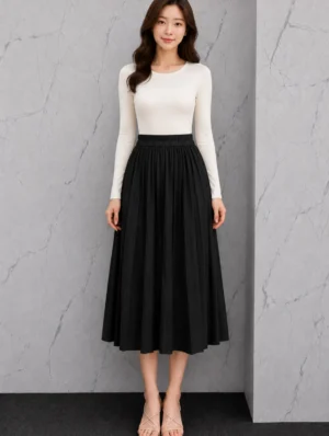 Rok Panjang Balon Hitam