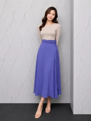 Rok Panjang Lilit Ungu
