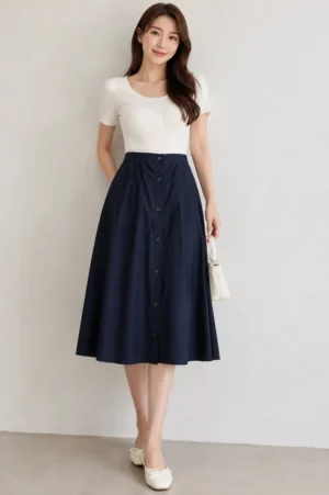 Rok Panjang Floral Hitam Gold